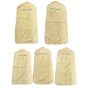 Set of 5 Authentic Louis Vuitton Garment Bag Suit Cover Cotton Travel Case